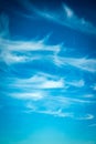 Summer Blue Sky Cloudscape sirrus Royalty Free Stock Photo