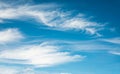 Summer Blue Sky Cloudscape sirrus Royalty Free Stock Photo