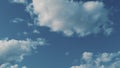 Summer Blue Sky. Gently Cloud Sky Blue Moving In Blue Sky. Sky Fluffy White Clouds On Summer Season. Royalty Free Stock Photo