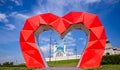 Summer blue sky Kul Sharif Mosque islam and Kremlin Kazan Republic of Tatarstan. Concept Russia Travel Beautiful