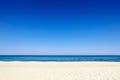 Summer blue sky sea coast sand background beach Royalty Free Stock Photo