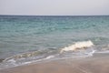 Summer blue sky sea coast sand background beach. Royalty Free Stock Photo
