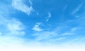 Summer Blue Sky and white cloud white background. Beautiful clear cloudy in sunlight calm season. Panoramic vivid cyan cloudscape Royalty Free Stock Photo