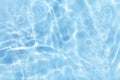 Summer blue water bubbles abstract or natural wave texture background Royalty Free Stock Photo