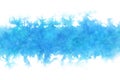 Summer blue water wave splash abstract on grunge watercolor hand paint background Royalty Free Stock Photo