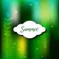 Summer blurred vector background template