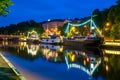 Summer boats in the Aura River 2 Royalty Free Stock Photo