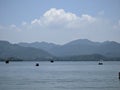 Summer boats on the West Lake Royalty Free Stock Photo