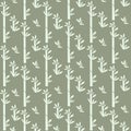 Summer Botanical Seamless pattern . Green bamboo stalks with leaves. For paper, cover, fabric, gift wrapping