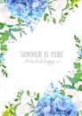 Summer botanical vector design banner.