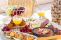 Summer breakfast in garden Royalty Free Stock Photo