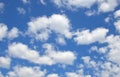 Summer briht blue sky with white clouds Royalty Free Stock Photo