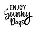 Summer brush lettering composition. Royalty Free Stock Photo