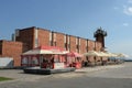 Summer cafe on the Sports Harbor embankment in Vladivostok