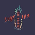 Summer California Surfing t-shirt design. Vector illustartion. EPS 10