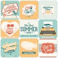 Summer calligraphic designs backgrounds Royalty Free Stock Photo