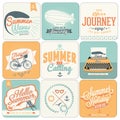 Summer calligraphic designs backgrounds Royalty Free Stock Photo