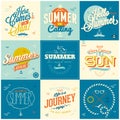 Summer calligraphic designs backgrounds Royalty Free Stock Photo