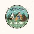 Summer camp. Vector illustration. Concept for shirt or logo, print, stamp or tee. Royalty Free Stock Photo
