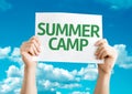 Summer Camp card with sky background