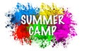 Summer camp color splat Royalty Free Stock Photo
