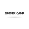 Summer camp icon isolated on white background Royalty Free Stock Photo
