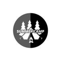 Summer camp icon or logo Royalty Free Stock Photo