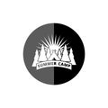 Summer camp icon or logo Royalty Free Stock Photo