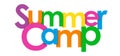 SUMMER CAMP overlapping letters banner