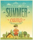 Summer camp poster. Royalty Free Stock Photo