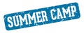 summer camp rectangular sign. summer camp stamp Royalty Free Stock Photo