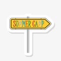 Summer camp sign. Camping and adventure sticker, Summer holiday Royalty Free Stock Photo