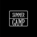 Summer Camp Sign isolated on black background Royalty Free Stock Photo