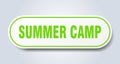 summer camp sign. rounded isolated button. white sticker Royalty Free Stock Photo
