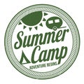 Summer camp sign or stamp Royalty Free Stock Photo