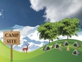 Summer camp site Royalty Free Stock Photo