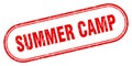 summer camp stamp. rounded grunge textured sign. Label Royalty Free Stock Photo