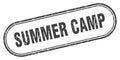 Summer camp stamp. rounded grunge textured sign. Label Royalty Free Stock Photo