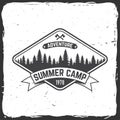Summer camp. Vector illustration. Concept for shirt or logo, print, stamp or tee. Royalty Free Stock Photo