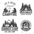 Summer camp. Vector illustration. Concept for shirt or logo, print, stamp or tee.