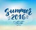 Summer 2016 card with hand drawn brush lettering