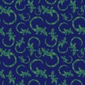 Summer cartoon animals seamless lizard pattern for wrapping paper and fabrics and linens and kids clothes print