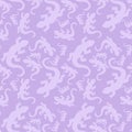 Summer cartoon animals seamless lizard pattern for wrapping paper and fabrics and linens and kids clothes print