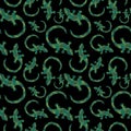 Summer cartoon animals seamless lizard pattern for wrapping paper and fabrics and linens and kids clothes print