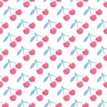 Summer cherry print for fabrics and textiles and packaging and wrapping paper and hobbies and kids