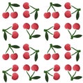 Summer cherry print for fabrics and textiles and packaging and wrapping paper and hobbies and kids