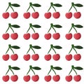 Summer cherry print for fabrics and textiles and packaging and wrapping paper and hobbies and kids