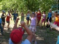 Summer children`s camp, sports games, teenage friendship, forest air, sports.