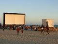 Summer cinema on the beach