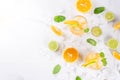 Summer citrus punch with oranges and lime Royalty Free Stock Photo